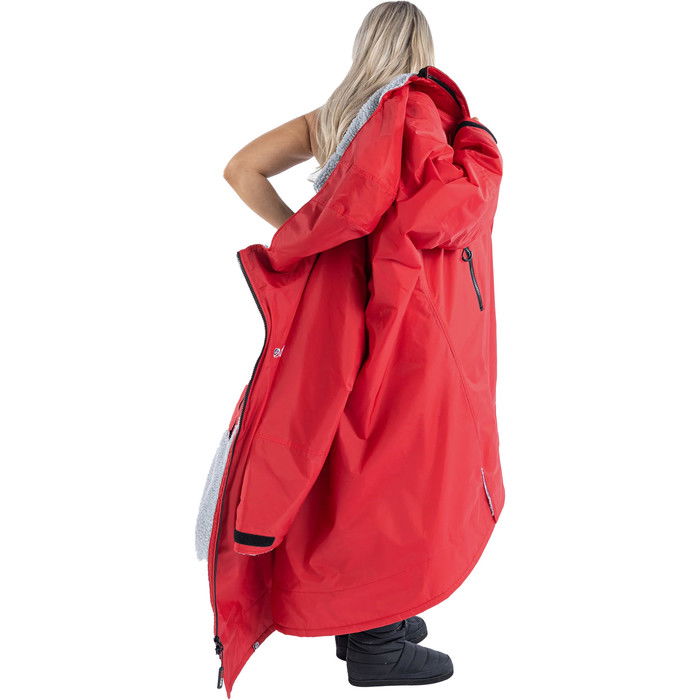 2023 Dryrobe Advance Langarmshirt Wechsel Robe DR100L - Red / Grau